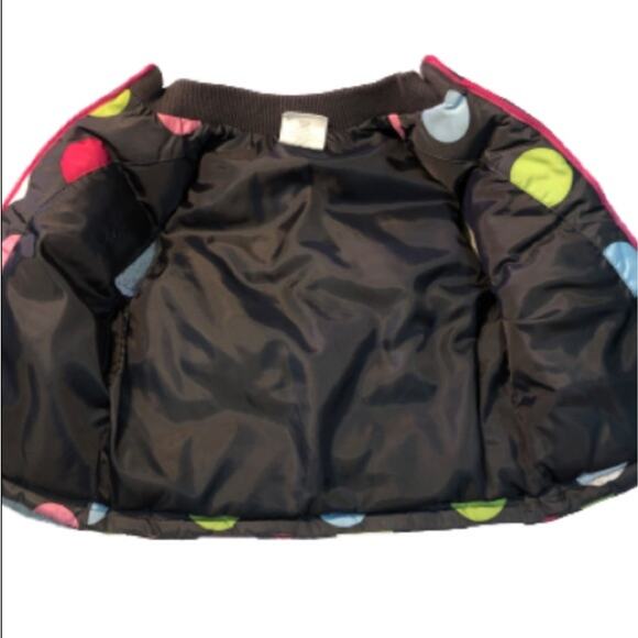 Crazy  8 Pastel Polka Dot Brown Zip up  Puffer Vest Size 4 years 5 years - Picture 8 of 13